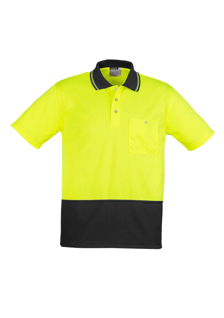 SYZMIK Unisex Hi Vis Basic Spliced Polo - Short Sleeve ZH231 Metro Workwear.
